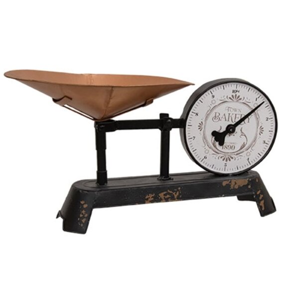 Town Bakery Distressed Metal Decorative Scale - Picture 1 of 2
